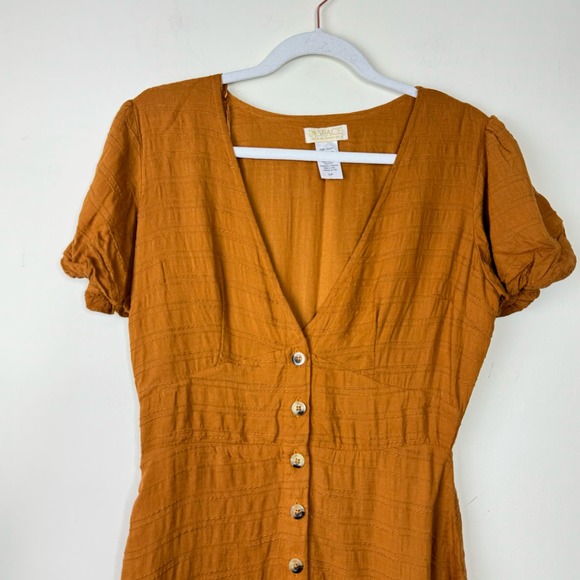 L*Space Hazelnut Brown Sabrina Mini Dress Button Down NWOT Size Small - Picture 3 of 8